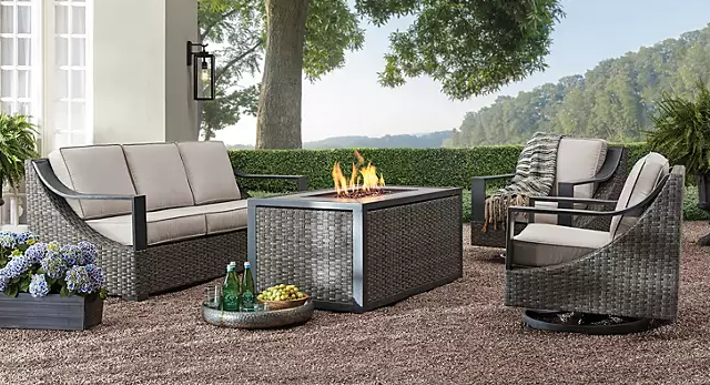 Member's Mark Harper 4-Piece Fire Pit Set with Sunbrella Cushions