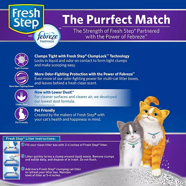 Fresh Step Extra Strength Multi-Cat Scented Clumping Litter with Febreze (42 lbs.)