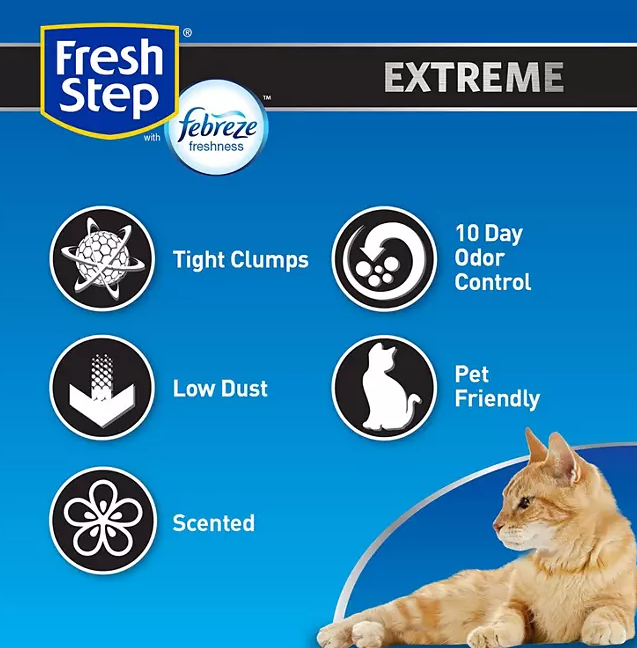 Fresh Step Extreme Clumping Cat Litter with Febreze, Mountain Spring Scent (42 lbs.)