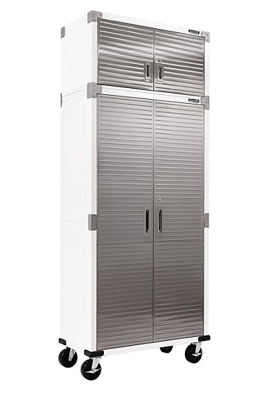 Seville Classics UltraHD 2-Piece Rolling Steel Garage Storage Cabinet With Stacker Set, 36" W x 18" D x 90.5" H