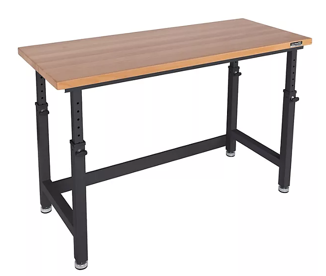 Seville Classics® UltraHD® Height Adjustable Workbench, 60" W x 24" D x 28.5-42"H