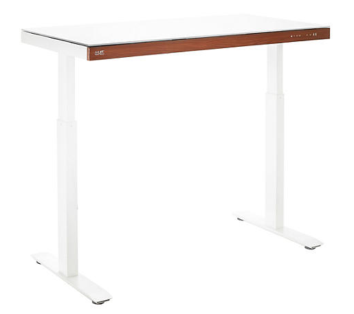 Seville Classics airLIFT 48" Tempered Glass Electric Sit-Stand Desk