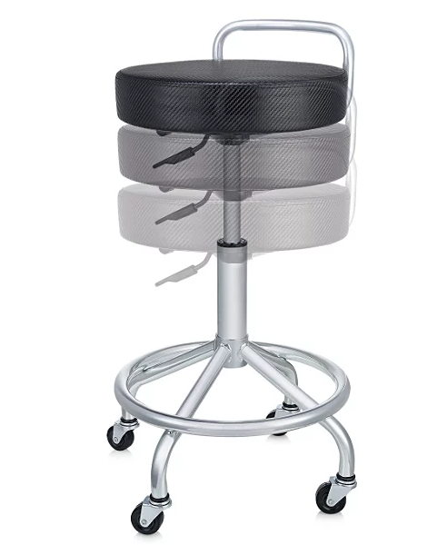 Seville Classics® UltraHD® Cushioned Pneumatic Work Stool, 18" W x 26.25" H to 30.05" H