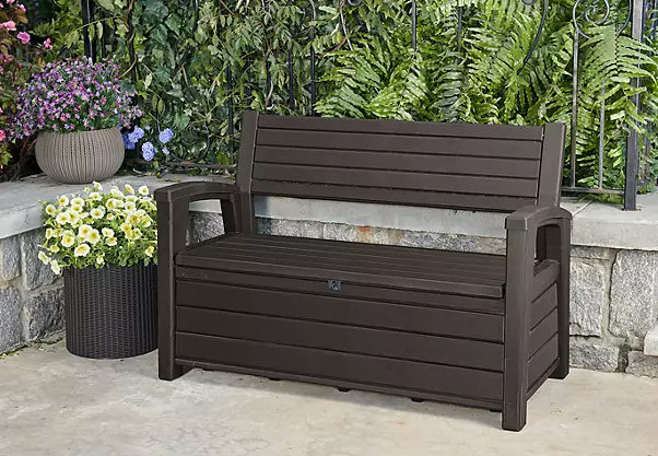 Keter Hudson Plastic Storage Bench Deck Box