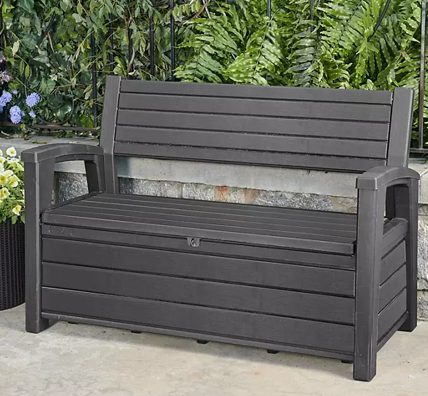 Keter Hudson Plastic Storage Bench Deck Box