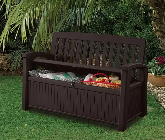 Keter 60-Gallon All-Weather Outdoor Patio Storage Bench