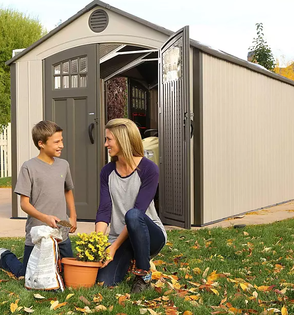 Lifetime 20' x 8' Outdoor Storage Shed (Dual Entry)