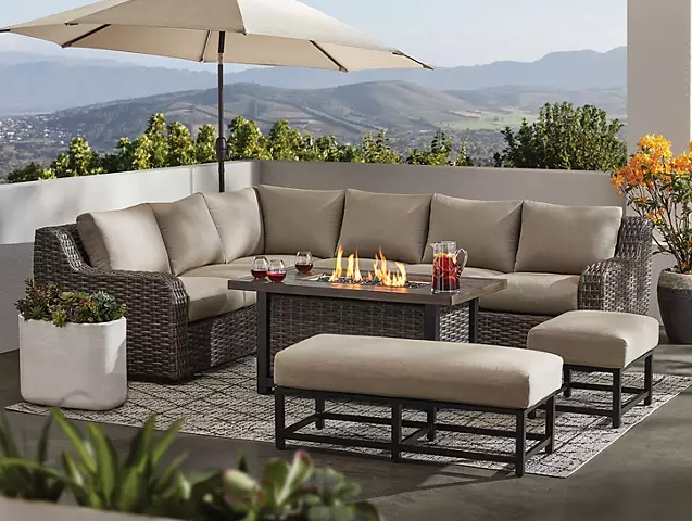 Member's Mark Athena 7-Piece Sectional with Firepit