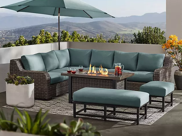 Member's Mark Athena 7-Piece Sectional with Firepit