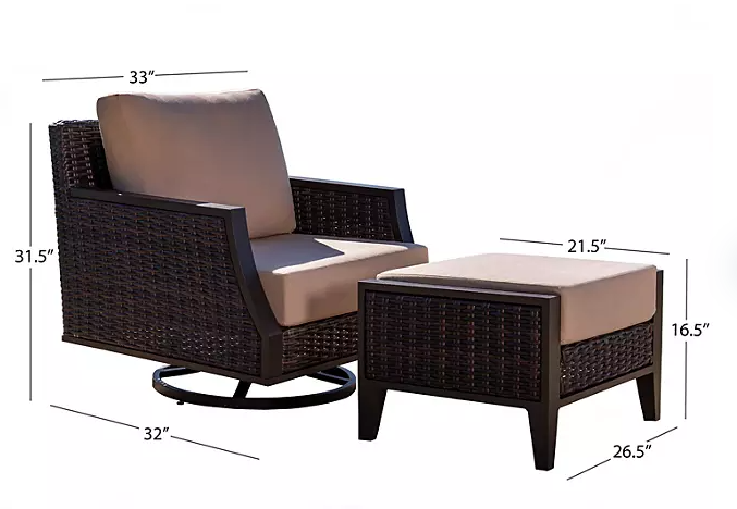 Amari 7-Piece Outdoor Patio Seating Set with Swivel Chairs