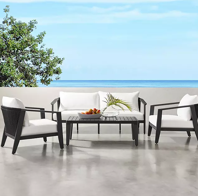 Member's Mark Madrid 4-Piece Deep Seating Patio Set with Sunbrella Fabric