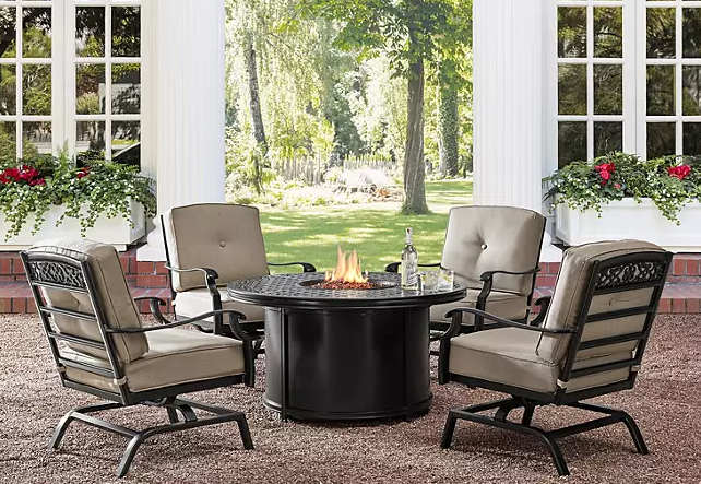 Member's Mark Hastings 5-Piece Fire Pit Chat Set with Sunbrella Fabric