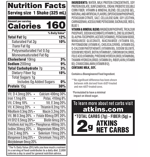 Atkins 15g Keto Protein Shake, Strawberry (11 fl. oz. 15 pk.)