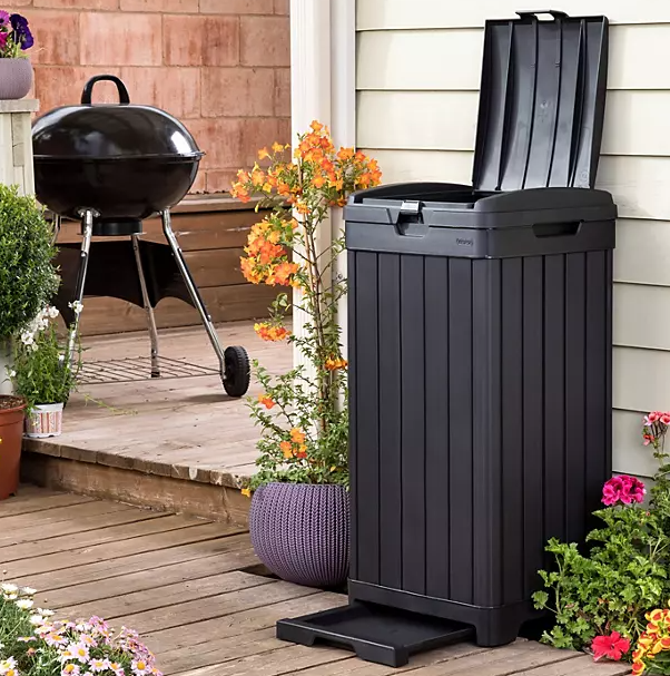 Keter Outdoor Waste Bin Graphite Gray