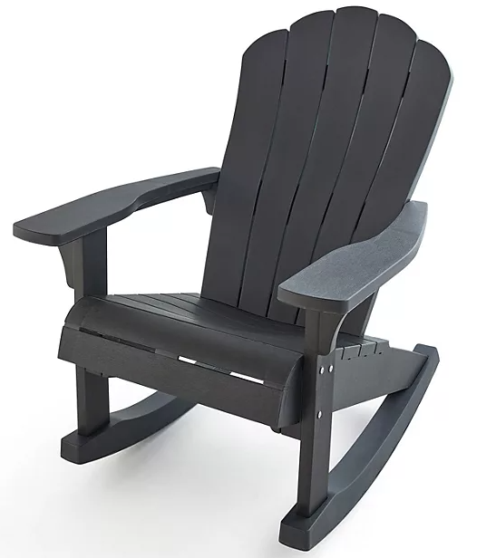 Keter Rocking Adirondack Chair with Integrated Cupholder (Assorted Colors)