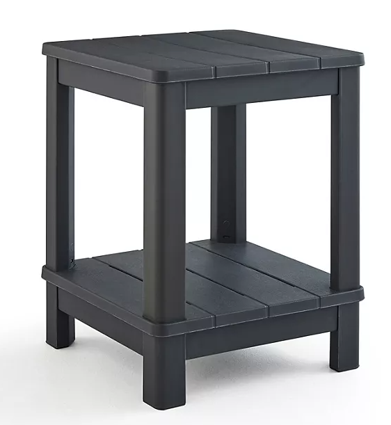 Keter Deluxe Side Table with Shelf (Assorted Colors)