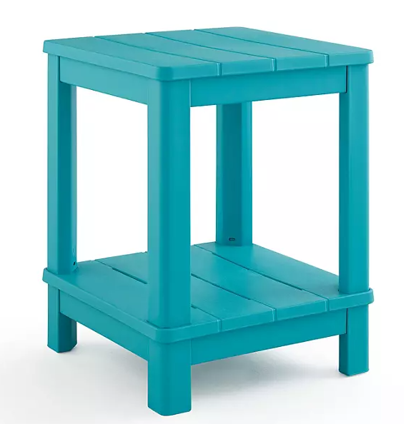 Keter Deluxe Side Table with Shelf (Assorted Colors)