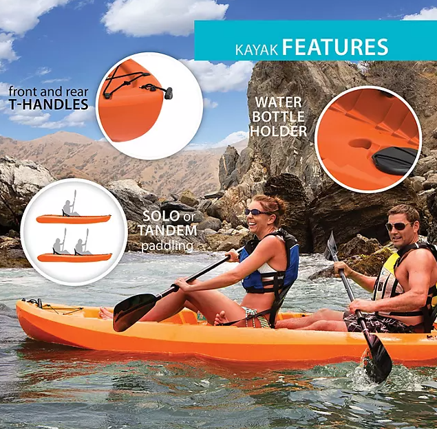 Lifetime Kokanee 10'6" Tandem Kayak (Assorted Colors)