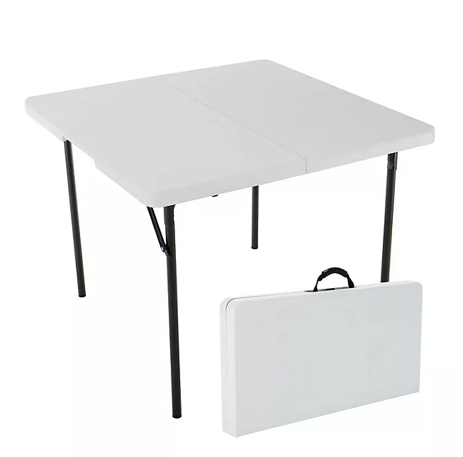 Lifetime 37-Inch Square Fold-In-Half Table (Light Commercial), 280228