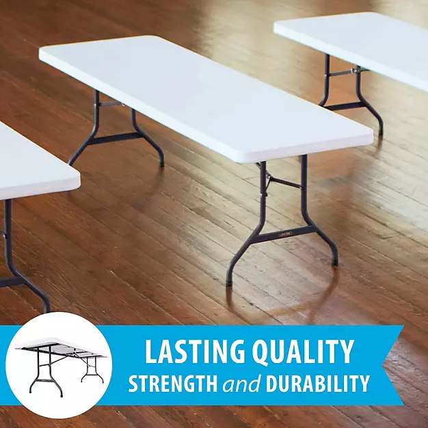 Lifetime 8' Commercial-Grade Folding Table - 4 Pack, Choose a Color