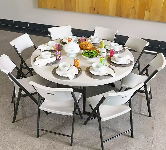 Lifetime 60" Round Professional Grade Folding Table (Assorted Colors)