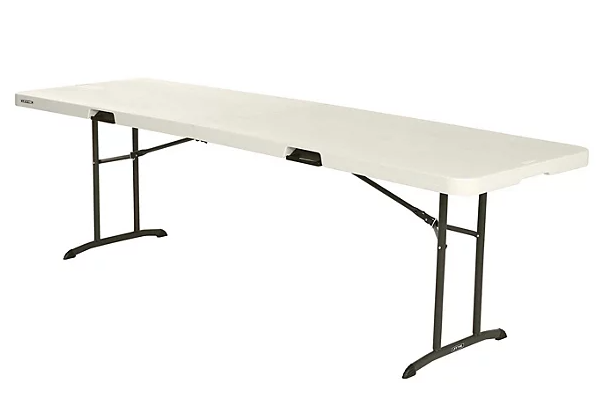 Lifetime 8' Fold-in-Half Commercial Grade Table, Almond