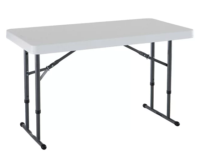 Lifetime 4' Adjustable Commercial Grade Folding Table