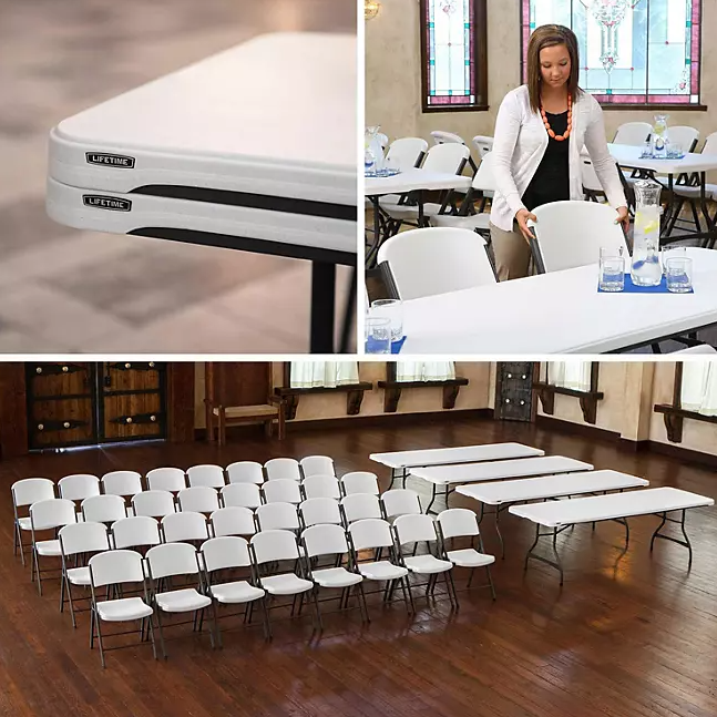 Lifetime Table Color Lifetime 8' Tables (4) and Chairs (32) Combo (Assorted Colors) – Eshop ...