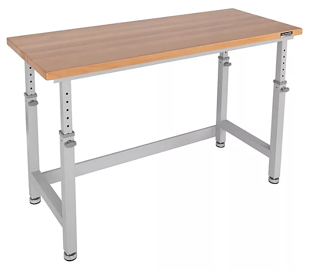 Seville Classics® UltraHD® Height Adjustable Workbench, 60" W x 24" D x 28.5-42"H