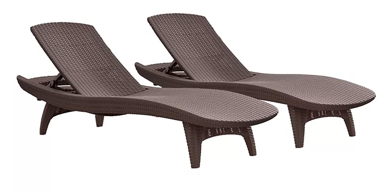 Keter 2-Pack All-Weather Grenada Chaise Loungers, Various Colors - Eshop House LLC