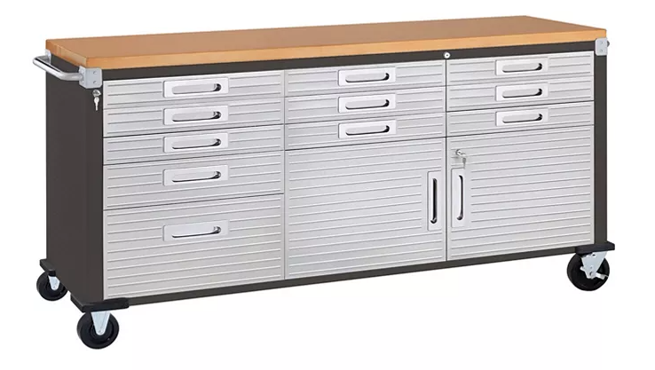 UltraHD® 11-Drawer Mega Rolling Workbench, 77" W x 20" D x 37.5" H, Granite - Eshop House LLC