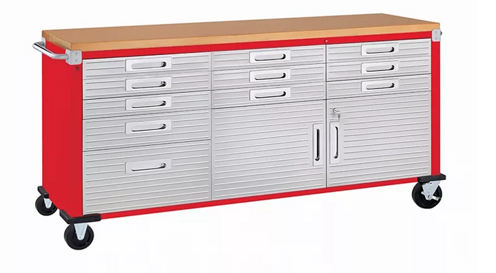 UltraHD® 11-Drawer Mega Rolling Workbench, 77" W x 20" D x 37.5" H, Granite - Eshop House LLC