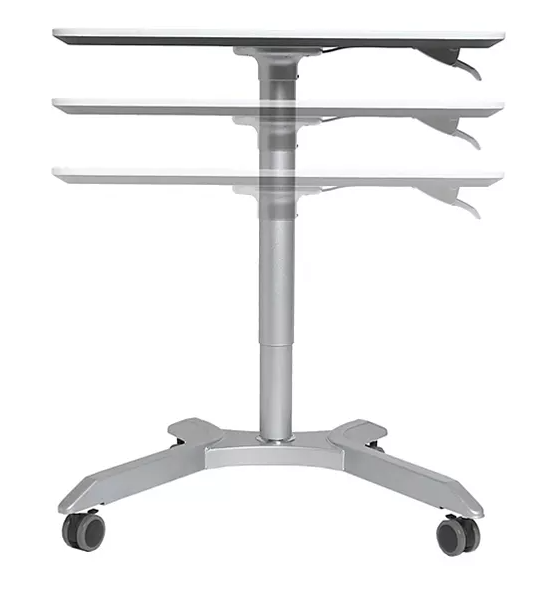 Seville Classics AIRLIFT XL 28" Pneumatic Sit-Stand Adjustable Rolling Desk Cart - Eshop House LLC