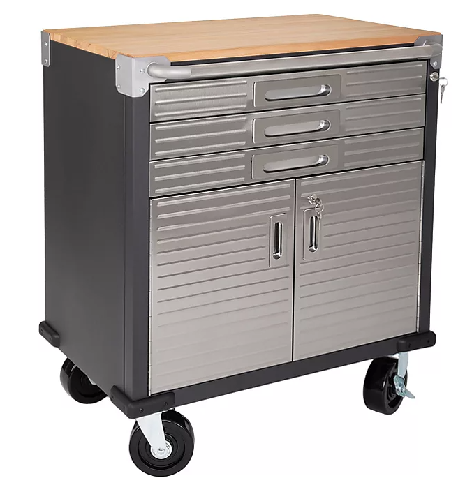 Seville Classics UltraHD 3-Drawer Rolling Lockable Storage Cabinet - Eshop House LLC