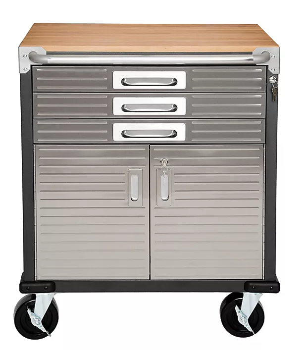 Seville Classics UltraHD 3-Drawer Rolling Lockable Storage Cabinet - Eshop House LLC