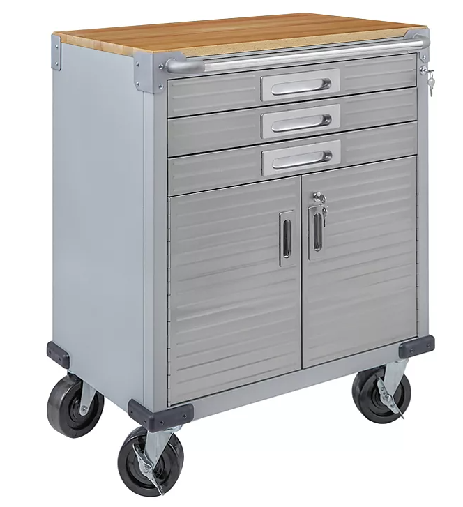 Seville Classics UltraHD 3-Drawer Rolling Lockable Storage Cabinet - Eshop House LLC