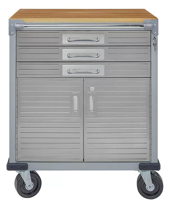 Seville Classics UltraHD 3-Drawer Rolling Lockable Storage Cabinet - Eshop House LLC