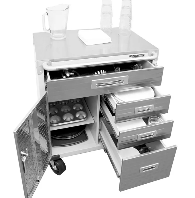 Seville Classics UltraHD Stainless Steel Top Rolling Cabinet - Eshop House LLC