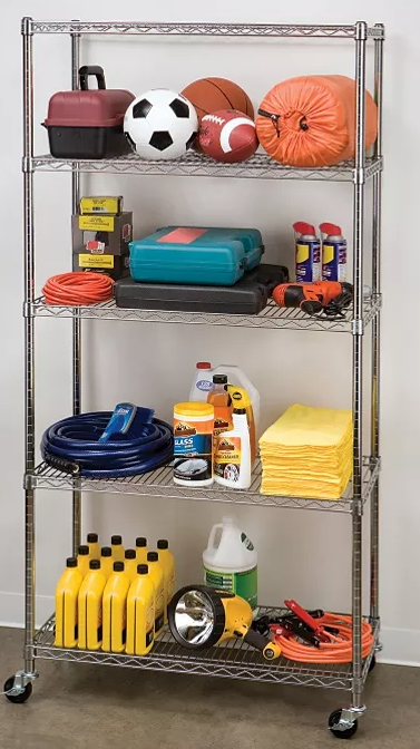 Seville Classics 5-Level UltraZinc Commercial Shelving (18" x 36" x 72"H) - Eshop House LLC