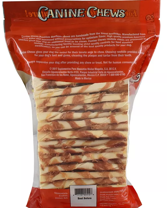 Canine Chews Chicken-Wrapped Rawhide Chews for Dogs (125 ct.) - Eshop House LLC