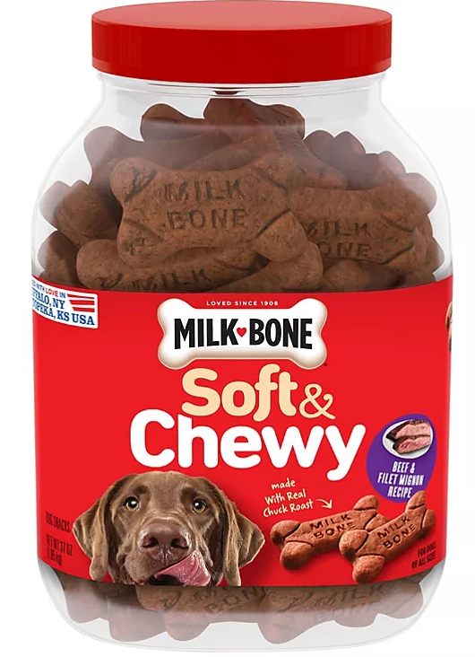 Milk-Bone Soft & Chewy Dog Snacks, Beef & Filet Mignon Recipe (37 oz.) - Eshop House LLC