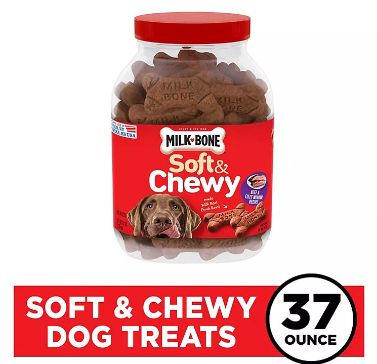 Milk-Bone Soft & Chewy Dog Snacks, Beef & Filet Mignon Recipe (37 oz.) - Eshop House LLC
