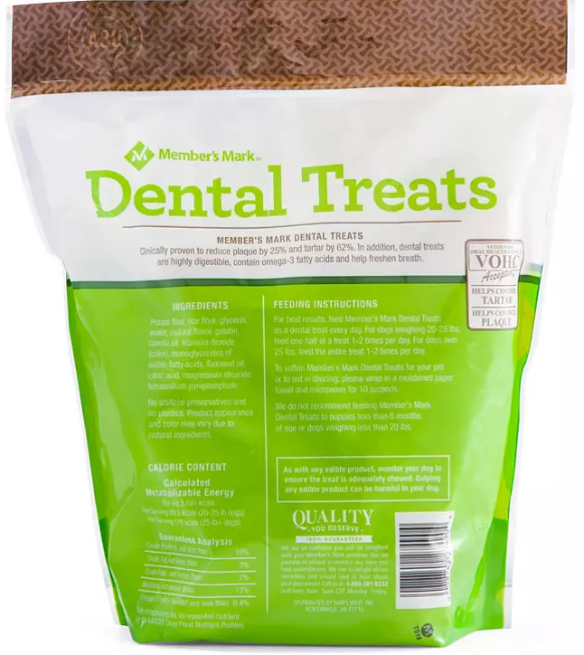 Member's Mark Dental Chew Treats for Dogs (30 ct.) - Eshop House LLC