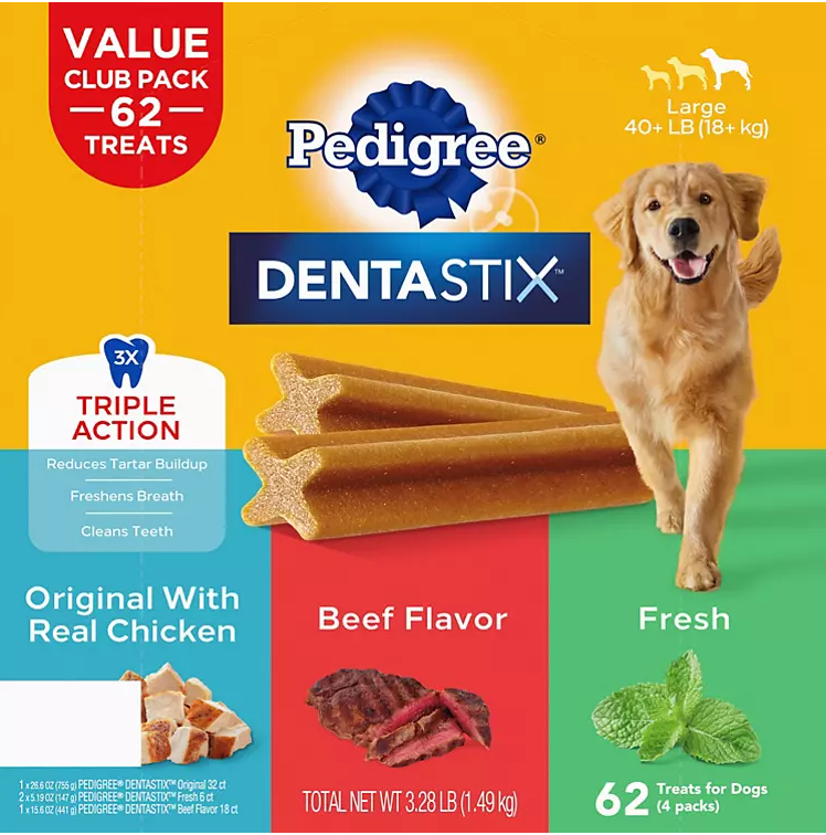 Pedigree Dentastix Dog Treats for Large Dogs, Variety Pack (62 ct.) - Eshop House LLC