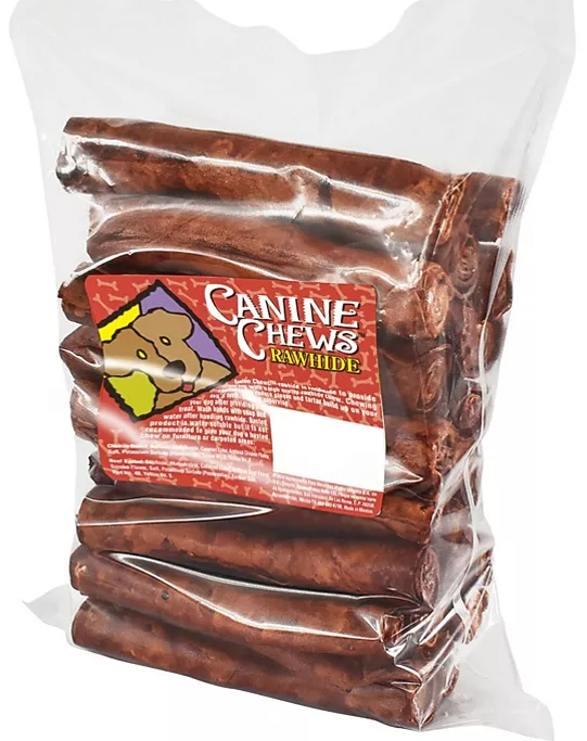 Canine Chews 8" Basted Rawhide Retrievers for Dogs - 25 ct. (Choose Your Flavor) - Eshop House LLC