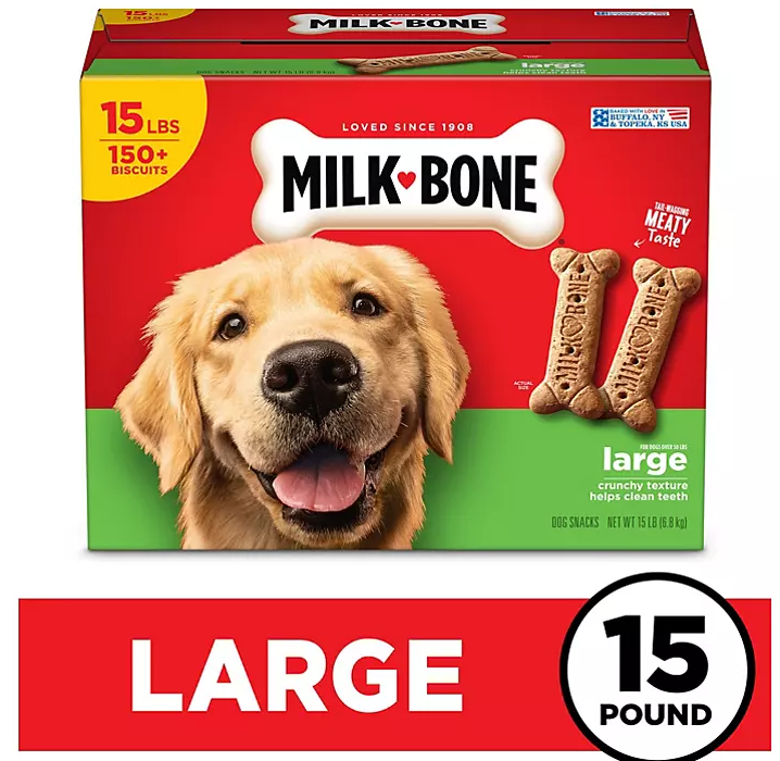 Milk-Bone Original Dog Biscuits, Large Crunchy Dog Treats, 15 lbs. - Eshop House LLC