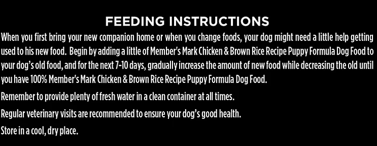 Member's Mark Dry Puppy Food, Chicken & Rice (20 lbs.) - Eshop House LLC