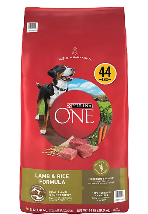 Purina ONE SmartBlend Adult Dry Dog Food, Natural Lamb and Rice Formula (44 lbs.) - Eshop House LLC