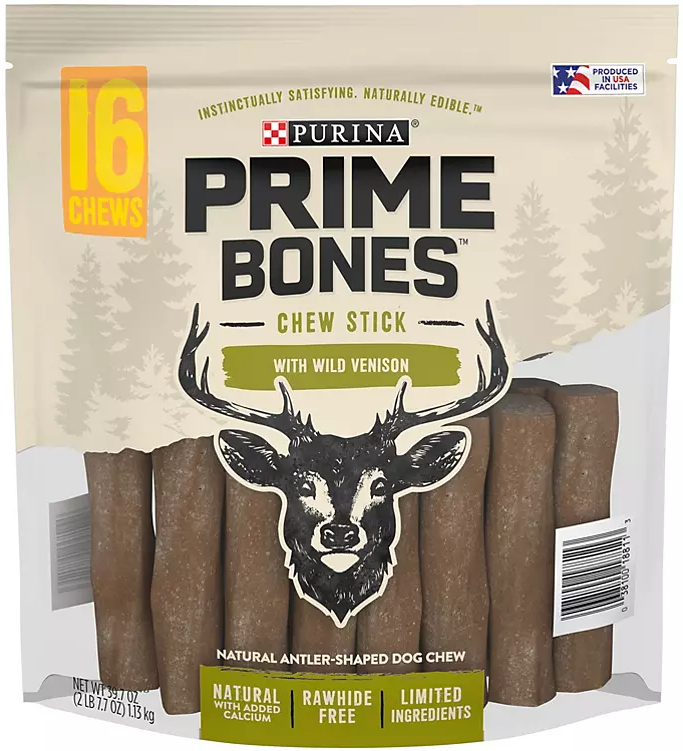 Purina Prime Bones Chew Stick with Wild Venison (16 chews) - Eshop House LLC