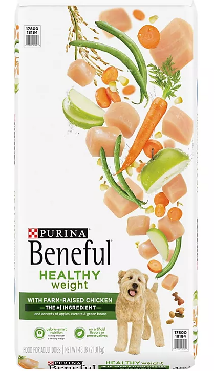 Purina Beneful Healthy Weight Dry Dog Food With Farm-Raised Chicken (48 lbs.) - Eshop House LLC